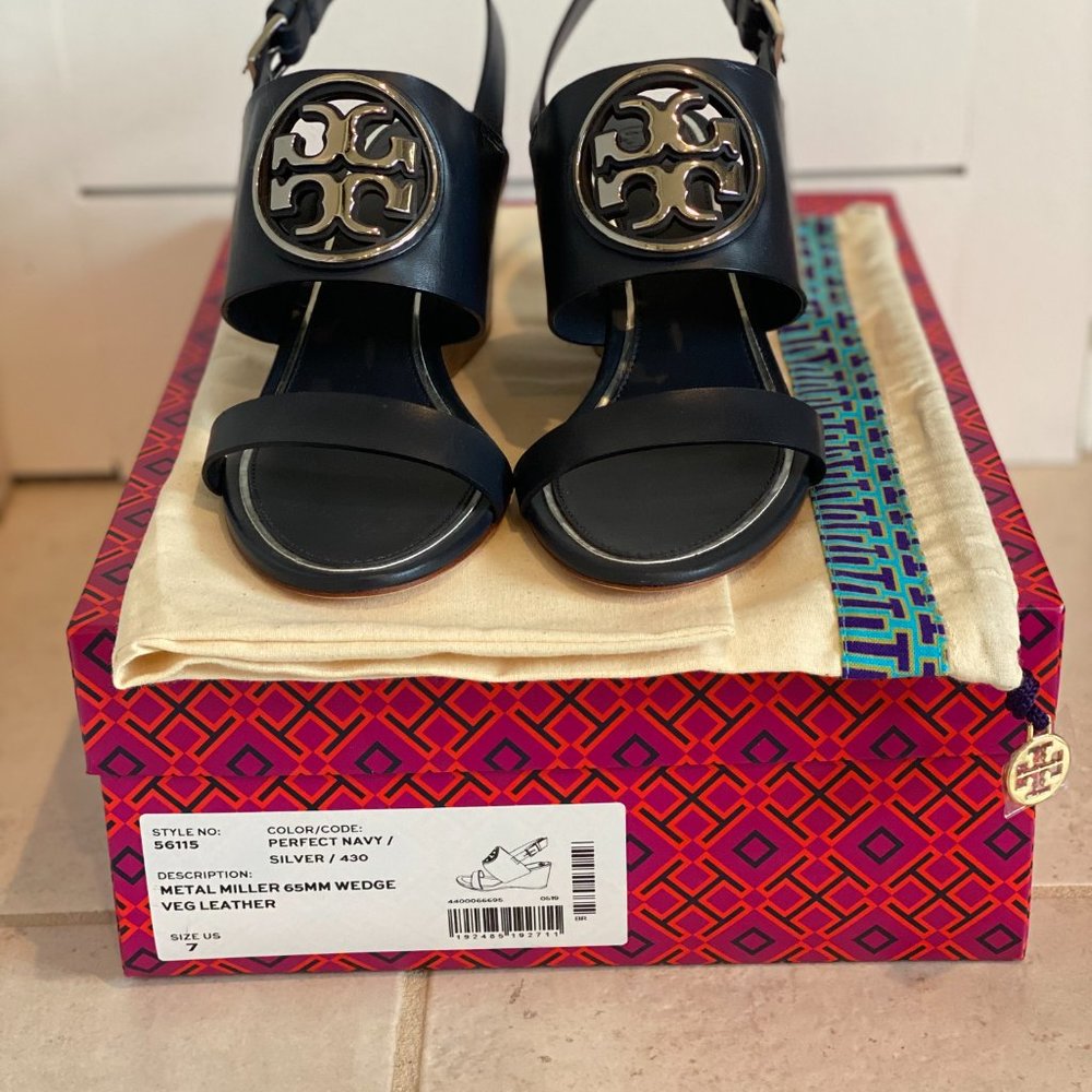 Tory Burch Metal Miller 65mm Wedge